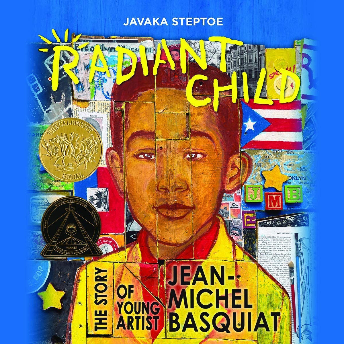 Cover photo of the book entitled, Radiant Child: The Story of Young Artist Jean-Michel Basquiat