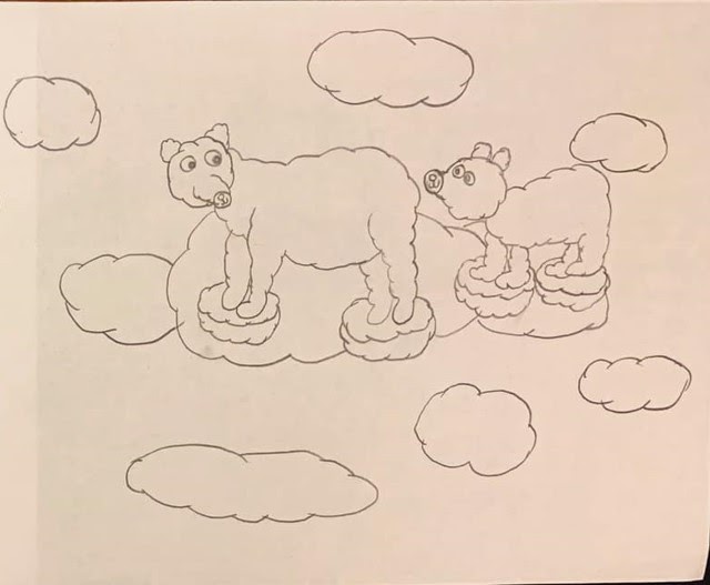 a cloud bear drawn by Alice
