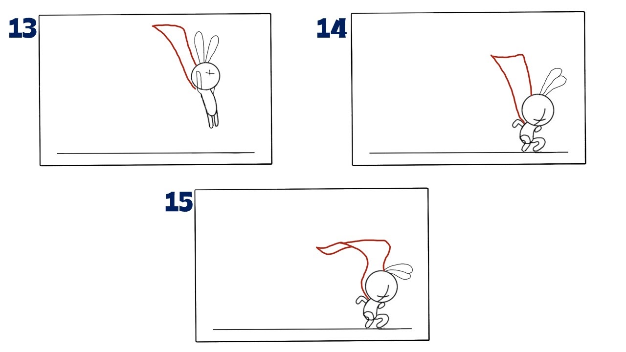 Frames 13-15 on how to do the super bunny animation