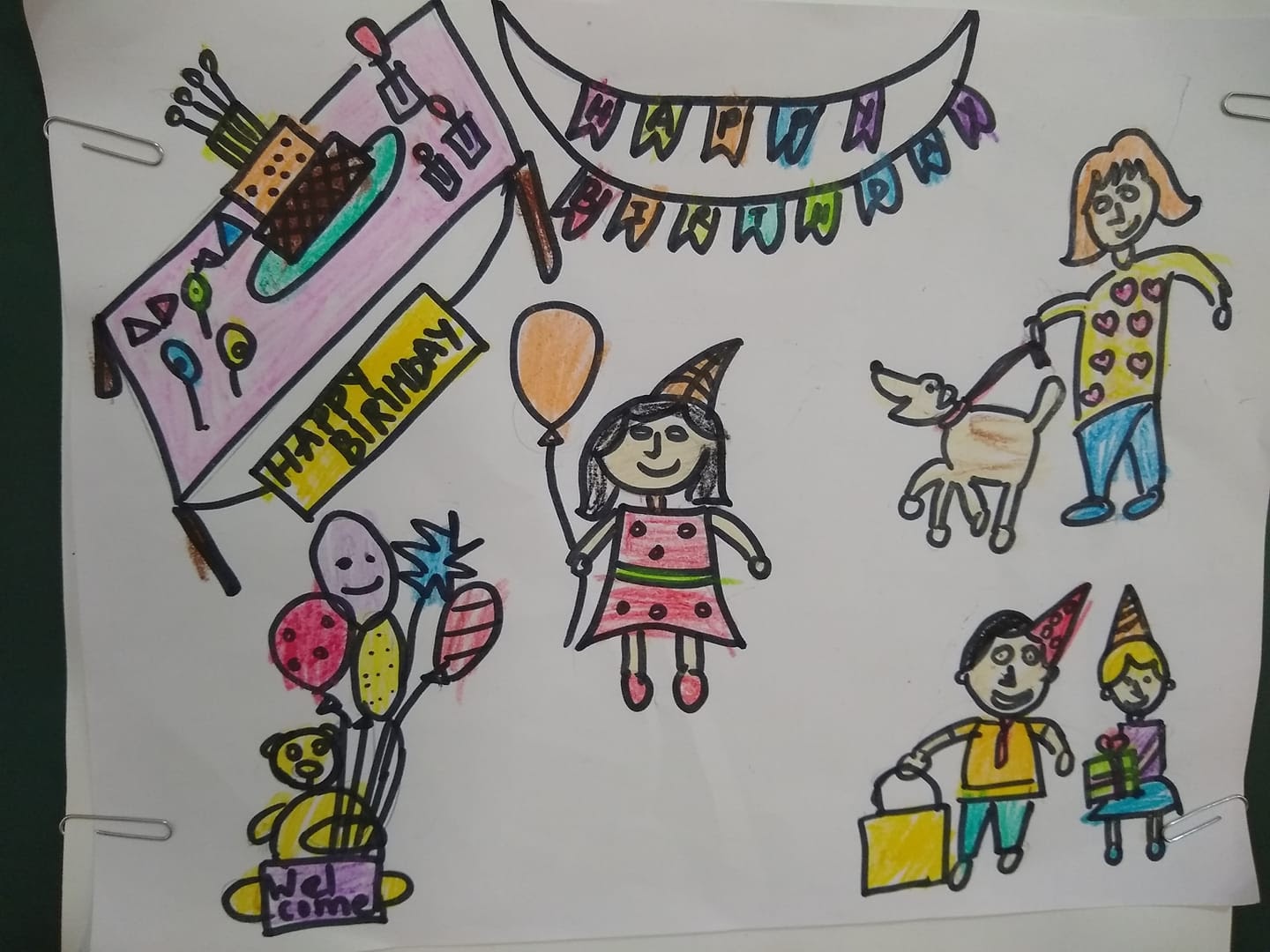Drawing of a girl's party by Tvisha M.