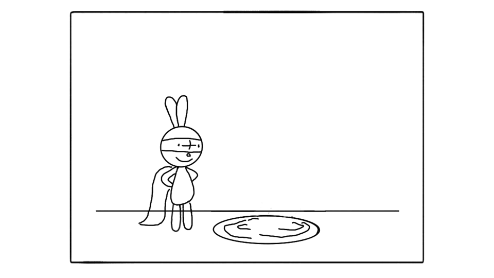 Completed GIF animation of the super bunny