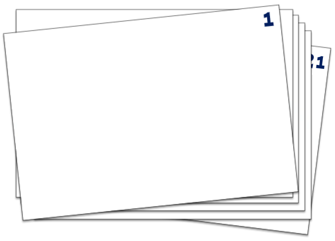 rectangles with blue numbers on upper right (1-21)