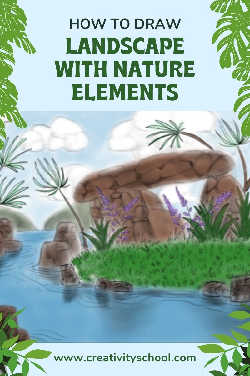 easy drawing of nature scenes