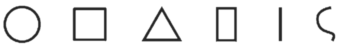 Basic shapes including circle, square, triangle, rectangle, straight line, and curved line.