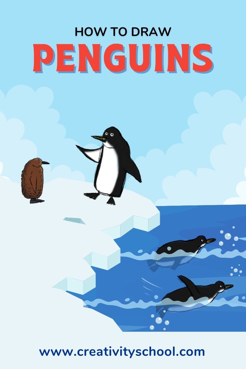 easy to draw cute penguins